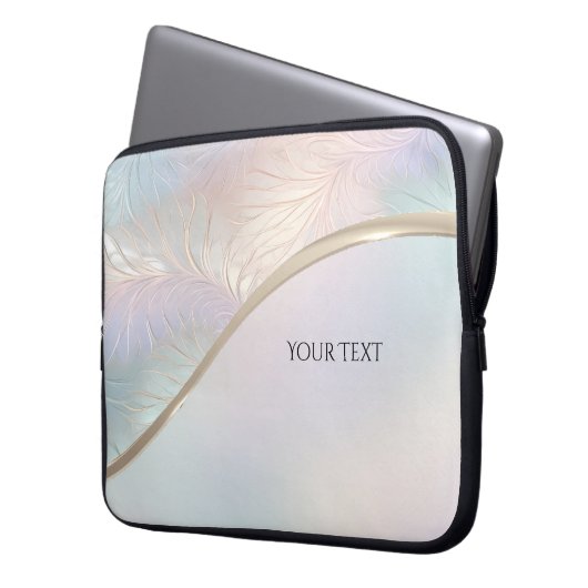 Moderner, Abstrakter, irrisierender Laptop-Sieb Laptopschutzhülle (Vorderseite Links)