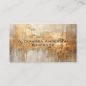 Moderner Abstrakter Ivory Gold Glitzer Beruflich Visitenkarte (Vorderseite)