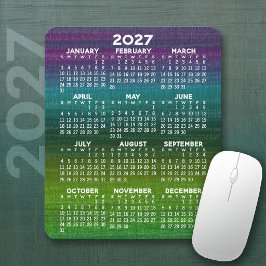 Moderner Abstrakter Kalender vertikal Mousepad
