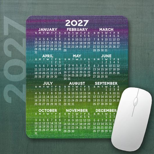 Moderner Abstrakter Kalender vertikal Mousepad