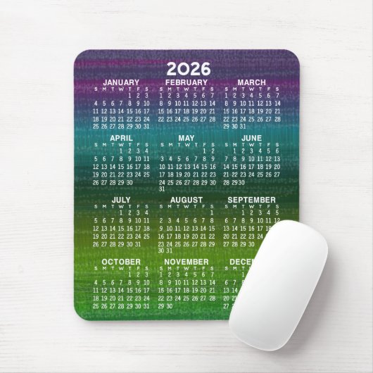 Moderner Abstrakter Kalender vertikal Mousepad (Mit Mouse)