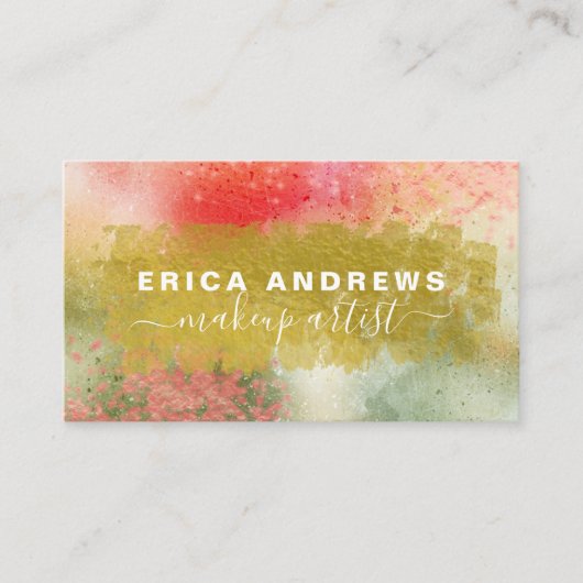 Moderner Abstrakter Kalligraphieskriptor Visitenkarte (Vorderseite)