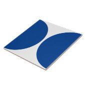 Moderner Abstrakter Kreis Form blau-weiße Kachel (Seite)