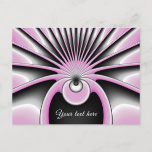 Moderner Abstrakter, kretischer Fraktal Kunstmuste Postkarte