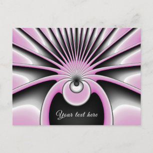 Moderner Abstrakter, kretischer Fraktal Kunstmuste Postkarte