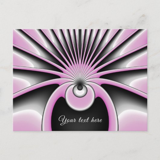 Moderner Abstrakter, kretischer Fraktal Kunstmuste Postkarte (Vorderseite)