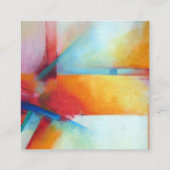 Moderner abstrakter Kunst-Malerei-Luxus schlicht Quadratische Visitenkarte (Rückseite)