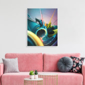 Moderner Abstrakter Kunstbruch der unendlichen Ene Leinwanddruck (Insitu (Wohnzimmer))