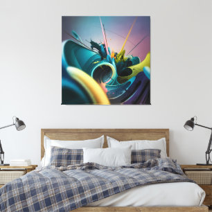 Moderner Abstrakter Kunstbruch der unendlichen Ene Leinwanddruck