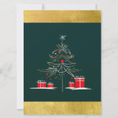 Moderner Abstrakter Kunsthistorbaum Feiertagskarte (Vorderseite)