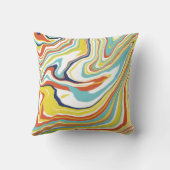 Moderner Abstrakter Kunstmarmoreffekt Kissen (Rückseite)