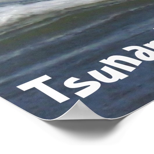 Moderner Abstrakter Kunsttsunami! Poster (Ecke)