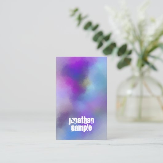 Moderner Abstrakter Kunstvorlage Visitenkarte (Stehend Vorderseite)