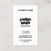 Moderner Abstrakter Kunstvorlage Visitenkarte (Rückseite)