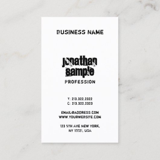 Moderner Abstrakter Kunstvorlage Visitenkarte (Rückseite)