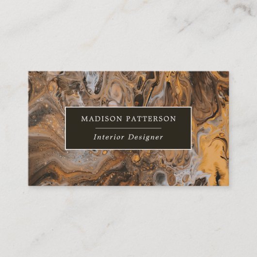 Moderner Abstrakter Kupferstich Beruflich Visitenkarte (Vorderseite)