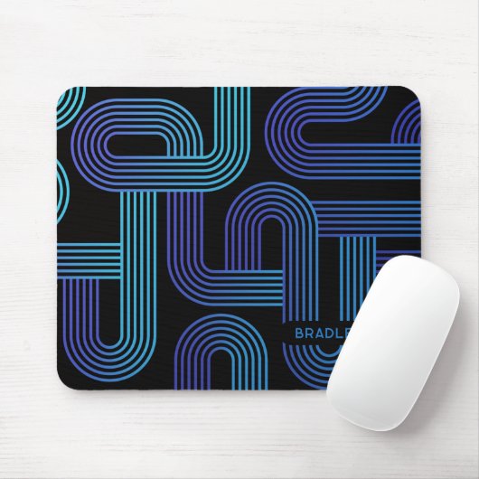 Moderner Abstrakter Lila geometrischer Individuell Mousepad (Mit Mouse)