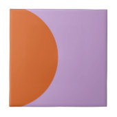 Moderner Abstrakter Lila und orangegeometrischer K Fliese (Vorderseite)
