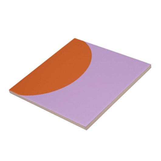 Moderner Abstrakter Lila und orangegeometrischer K Fliese (Seite)