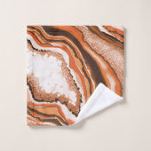 Moderner Abstrakter Marmorbarsch Badhandtuch Set (Waschlappen)