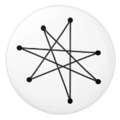 Moderner Abstrakter MCM MOD Star Keramikknauf (Vorderseite)