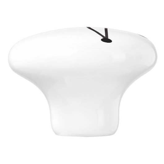 Moderner Abstrakter MCM MOD Star Keramikknauf (Seitenansicht)