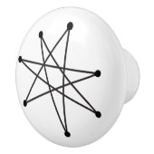 Moderner Abstrakter MCM MOD Star Keramikknauf (Rechts)