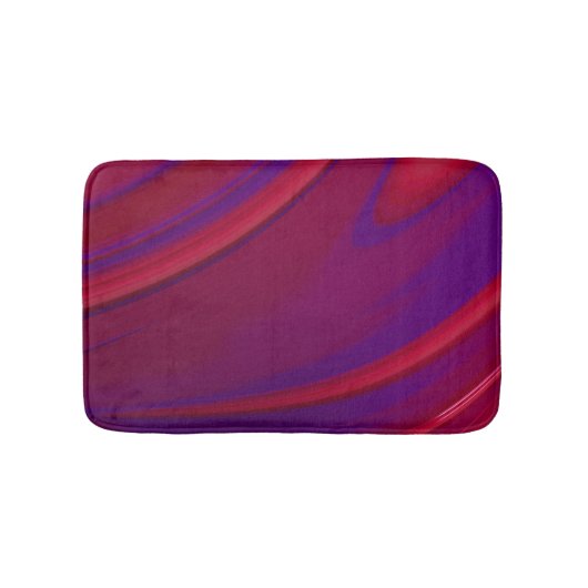 Moderner Abstrakter Minimalistischer Lila Swirl Badematte (Vorderseite)