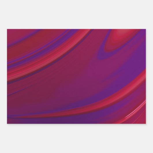 Moderner Abstrakter Minimalistischer Lila Swirl Geschenkpapier Set (Vorderseite)