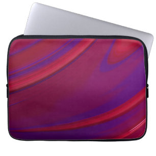 Moderner Abstrakter Minimalistischer Lila Swirl Laptopschutzhülle