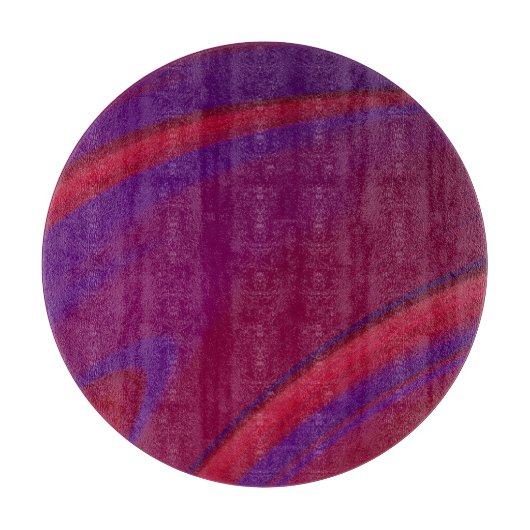 Moderner Abstrakter Minimalistischer Lila Swirl Schneidebrett (Vorderseite)