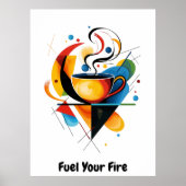 Moderner Abstrakter Minimalistischer Motivierend K Poster (Vorne)