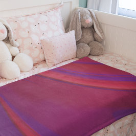 Moderner Abstrakter Minimalistischer Roter Lila Sw Fleecedecke