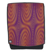 Moderner Abstrakter Moiré-Effekt Lila Goldene Spaß Rucksack (Vorderseite)