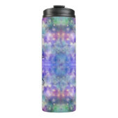 Moderner abstrakter Namenstropfen Thermosbecher (Vorderseite)