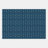 Moderner Abstrakter Navy Blue Nordic Winter Geschenkpapier Set (Vorderseite)