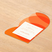 Moderner Abstrakter Orange Einzigartiger Bogen Sav Acryleinladungen (Ablage )