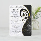 Moderner Abstrakter Polterabend aus weißem Marmor Einladung (Stehend Vorderseite)