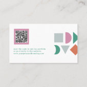 Moderner, abstrakter QR-Code Visitenkarte (Rückseite)