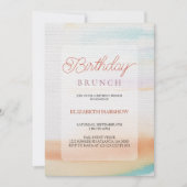 Moderner Abstrakter Regenbogen Geburtstag Einladung (Vorderseite)