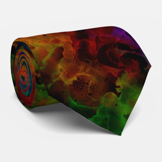 Moderner Abstrakter Regenbogen Krawatte (Gerollt)
