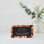 Moderner Abstrakter roter Hintergrund Visitenkarte (Stehend Vorderseite)