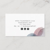 Moderner Abstrakter Schmuckdesigner Visitenkarte (Rückseite)