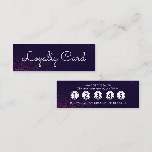 Moderner Abstrakter Schönheitssalon Treuekarte (Vorne/Hinten)