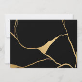 Moderner Abstrakter Schwarz und Gold Japanischer K (Rückseite)