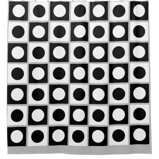 Moderner Abstrakter Schwarz-Weiß-Duschvorhang Duschvorhang (Vorderseite)
