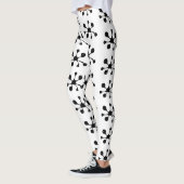 Moderner abstrakter Schwarzgoofleck Leggings (Links)