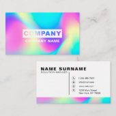Moderner Abstrakter Sky Pastel Rainbow Visitenkarte (Vorne/Hinten)