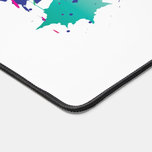 Moderner Abstrakter Spritzer Kunst, Dichtung und M Schreibtischunterlage (Ecke)