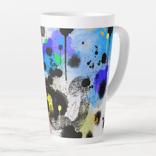 Moderner abstrakter Spritzer Milchtasse (Rechte Ecke)